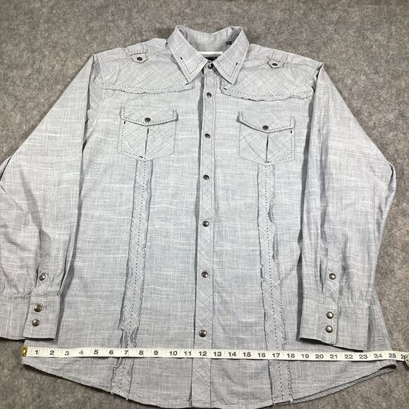 7 Diamond Men’s Shirt Size XXL Snap Buttons Western Style Square Dance Cotton - Picture 6 of 16